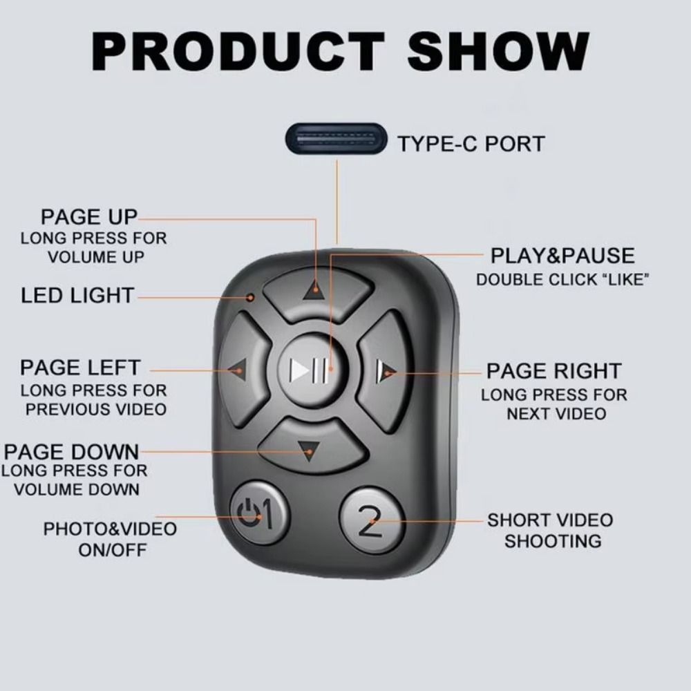 Portable Auto Clicker Remote Controller Stable Signal Transmission Smart Scrolling Ring  Photos
