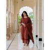 Heavy Cotton Printed Kurti Pant Dupatta Set Desigenr Women's Ethnic Kurta Set