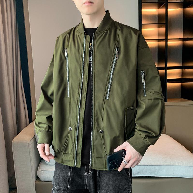 Coat Men's Autumn Jacket Men's Stand-Up Collar Loose Versatile Casual Men's Clothing