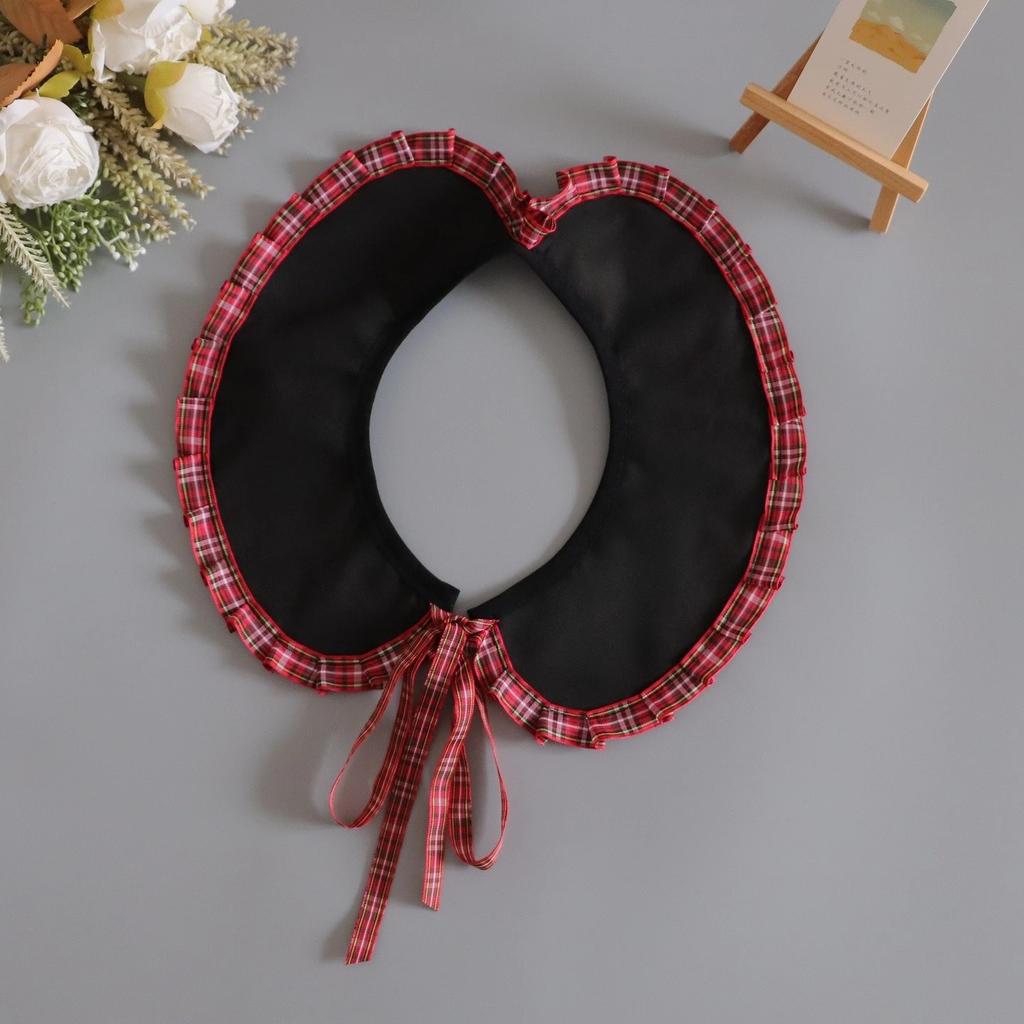 Fashion  Women Girls Lolita Doll Shawl Fake Collar Embroidery Necklace Lapel Blouse Shoulder Wrap Short Capelet False Collar