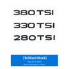 New ABS Letters Emblem 280TSI 330TSI 380TSI Rear Trunk Badge Sticker for VW volkswagen GOLF Series Car Styling Decoration NG5
