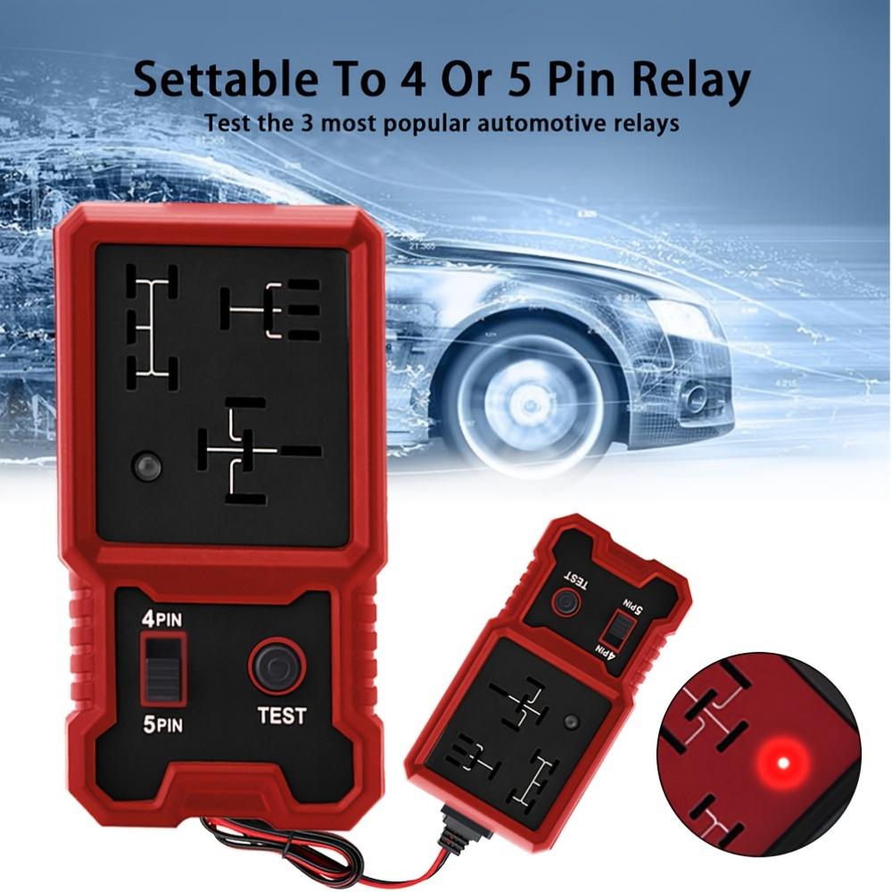 12V Car Relay Tester with Battery Clip - Universal 4/5 Pin Compatibility, Car Diagnostic Tool, Car Repair Kit, Durable and Sturdy, Car Diagnosis |