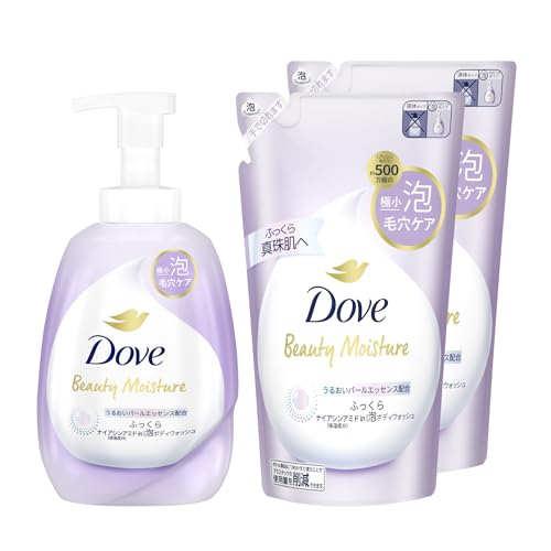 

Dove Beauty Moisture Foam Body Wash Plump Body + Refill 540g + 430g x 2 Body Soap