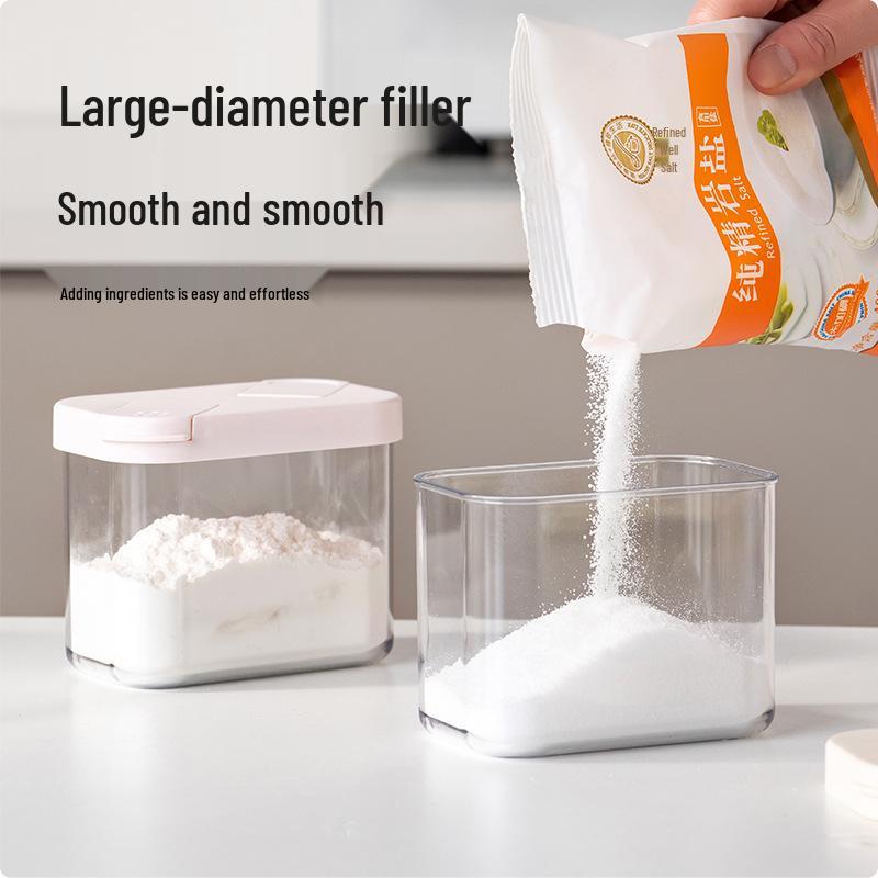 Adjustable Kitchen Seasoning Box Set with Dual-Opening Compartments