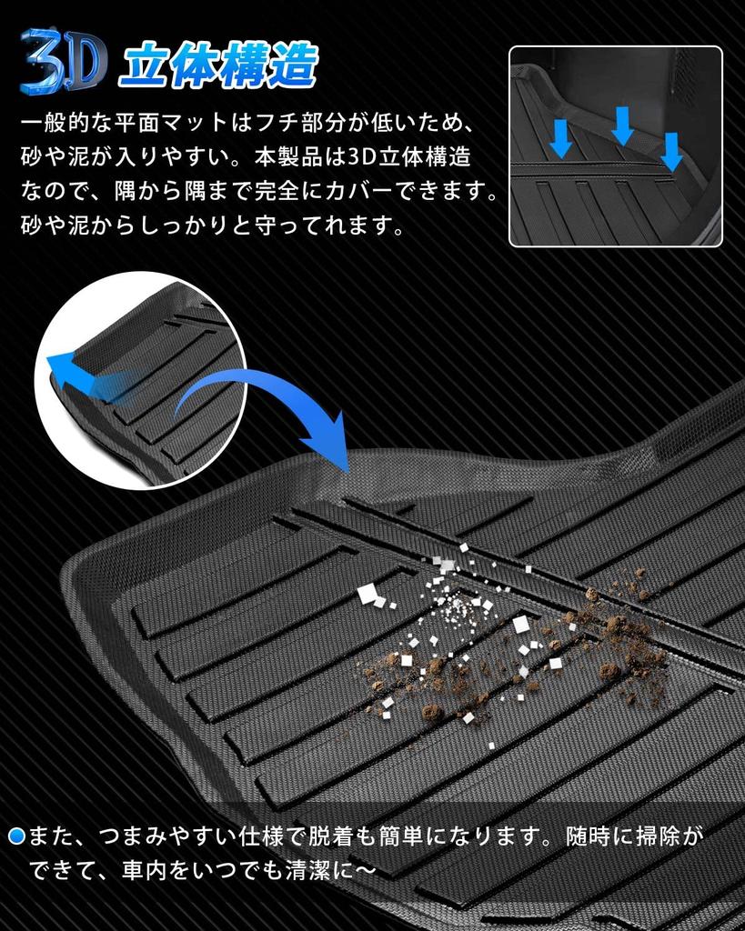 GIMUYA Toyota New Noah Voxy 90 Series Luggage Mat 3D 3D Structure Waterproof VOXY NOAH 90 Series 4th Generation Trunk Car Mat January 2022 Current