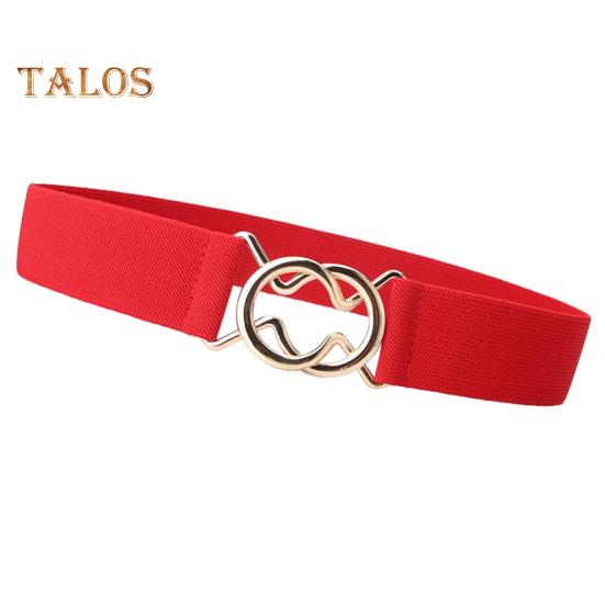 

Женский простой ремень, однотонный эластичный пояс, регулируемая длина, джинсовый ремень, тонкий пояс, аксессуары для костюма красный