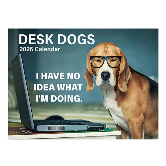 Yousheng 2026 Wall Calendar Jan 2026 - Dec 2026 12 Monthly Planner Wall Hanging Calendar with Funny Dog/Cat Images for School Home Office