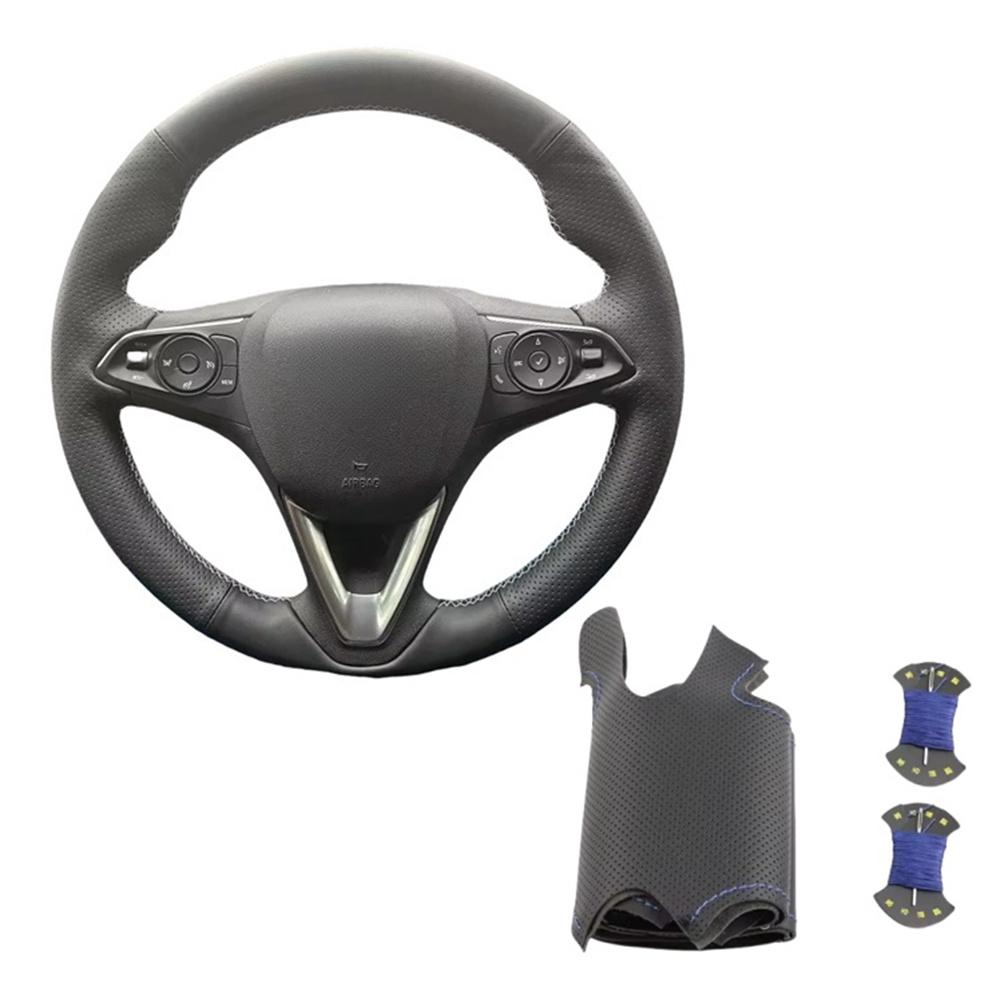 Car Steering Wheel Cover For Opel Astra K Corsa E Crosslandx Grandlandx Insignia Microfiber Leather Steering Wrap