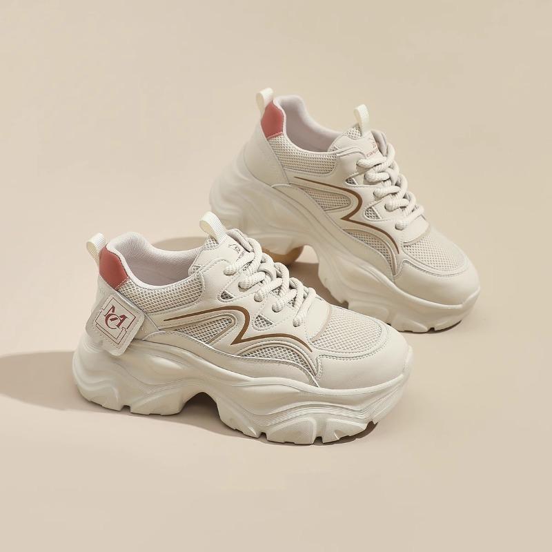 Dad Shoes Women's New Summer and Autumn Mesh Breathable Thick-soled Lightweight Soft-soled Sneakers Children