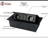 Silver French Standard Pop-up Desktop Power Socket