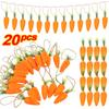 10/20pcs Easter Carrot Hanging Ornament Decoration For Home DIY Foam Carrot Easter Tree Pendants Kids Birthday Party Gift Favors