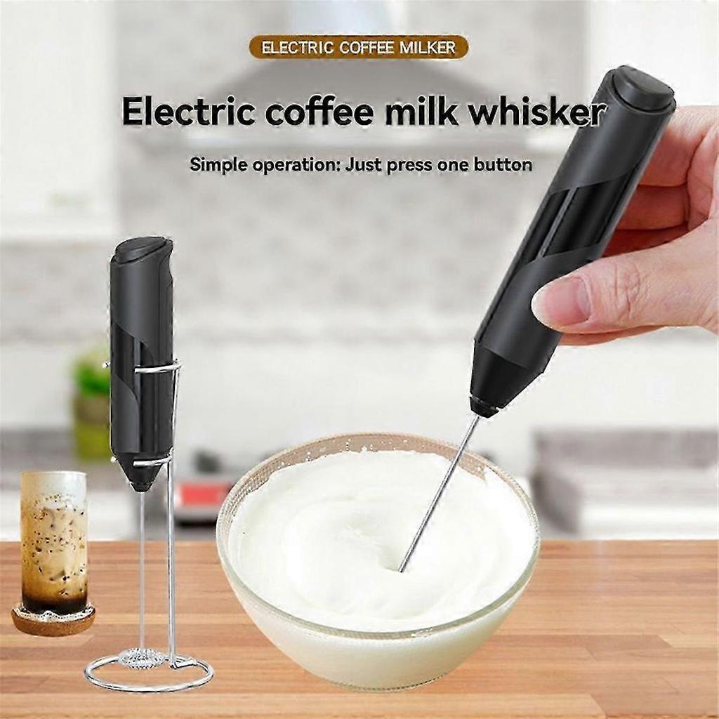 Stainless Steel Wireless Manual Milk Frother for Coffee & Egg Cream - Stirring Frothing Tool