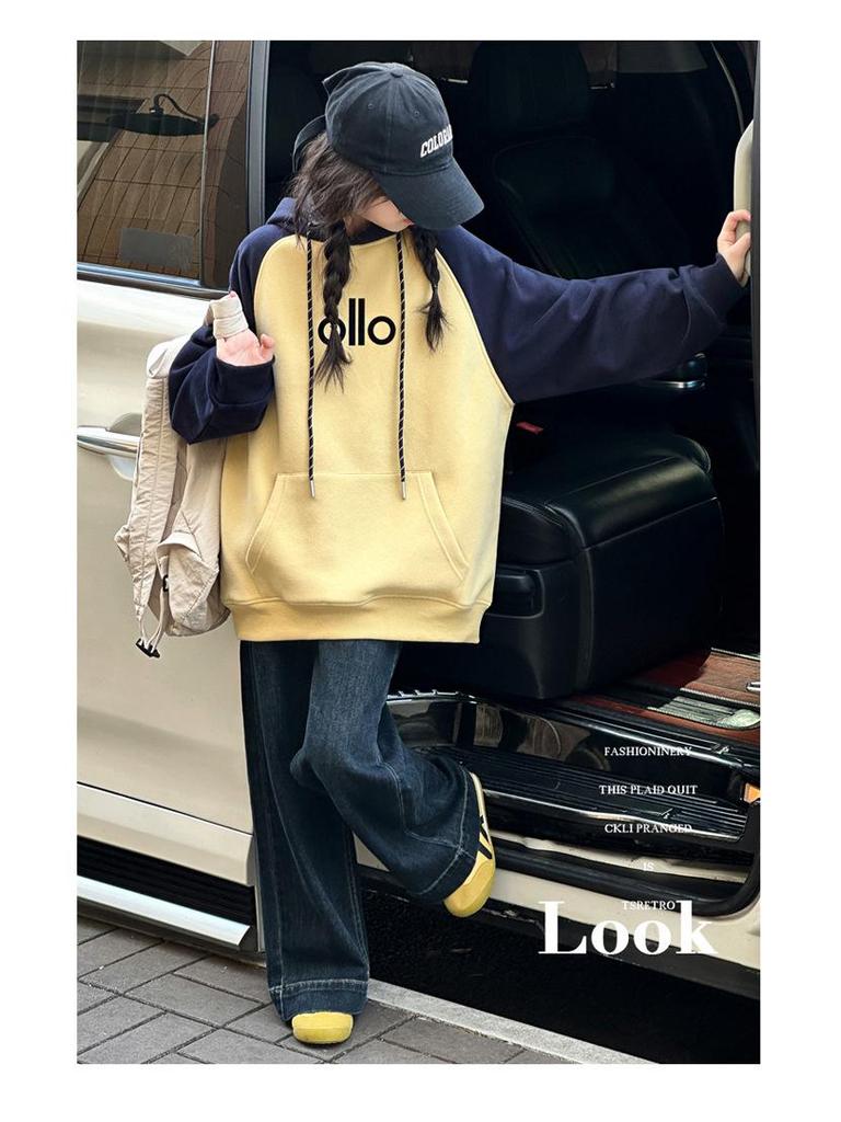 2025 Girls' Casual Hooded Sweatshirt and Pants Set for Middle School Students - Trendy Autumn Style