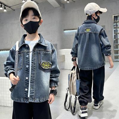 Boys' 2025 Spring/Autumn Denim Jacket - Handsome, Versatile, and Super Cool Student Top