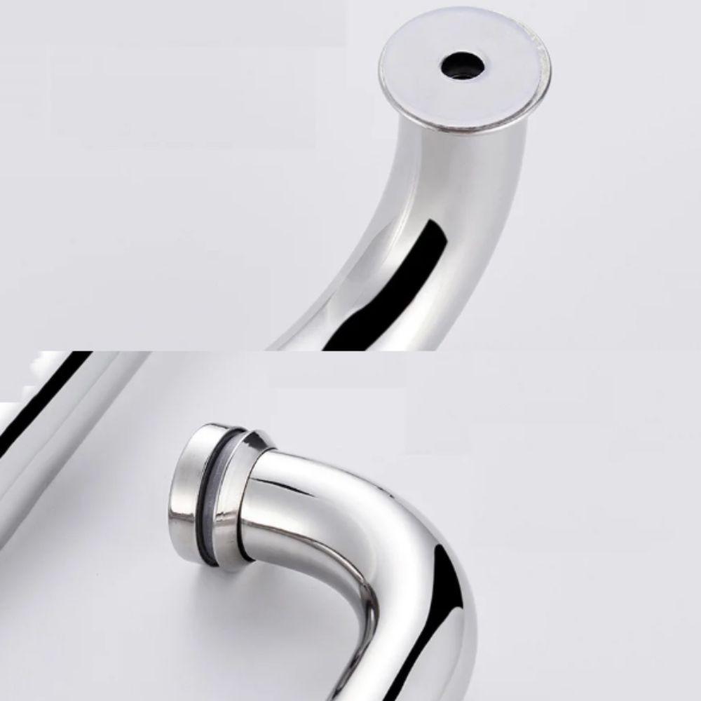 304 Stainless Steel Shower Room Handle Thickened Design Bright Black Finish Bathroom Handle High-End Atmosphere Copper Core