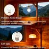 E27 Wireless RGB/CW Stepless Dimming USB Rechargeable Light Bulb with Remote Control Battery-Powered Light Bulb Dimmable/Timer