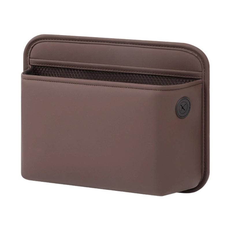 Leather Automotive Trash Can Dust Bin With Leakproof And Easy Clean Features For Car Cabin Organization Quick Install