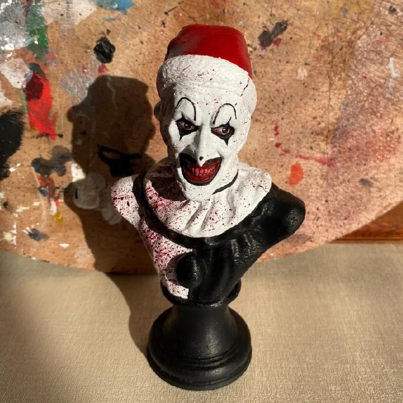 Art The Halloween Clown Figure Horror Clown Indoor Garden Statue Resin Terrifier