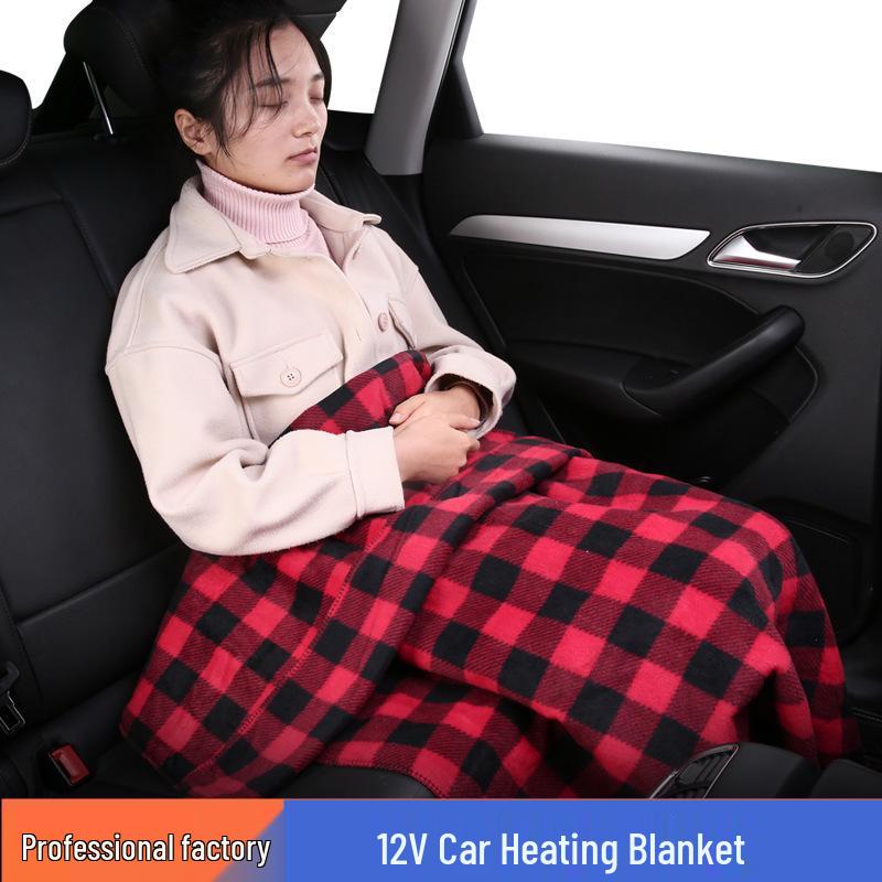 Car Heated Blanket 12V Fashion Plaid, High/Low Settings, Electric Blanket 