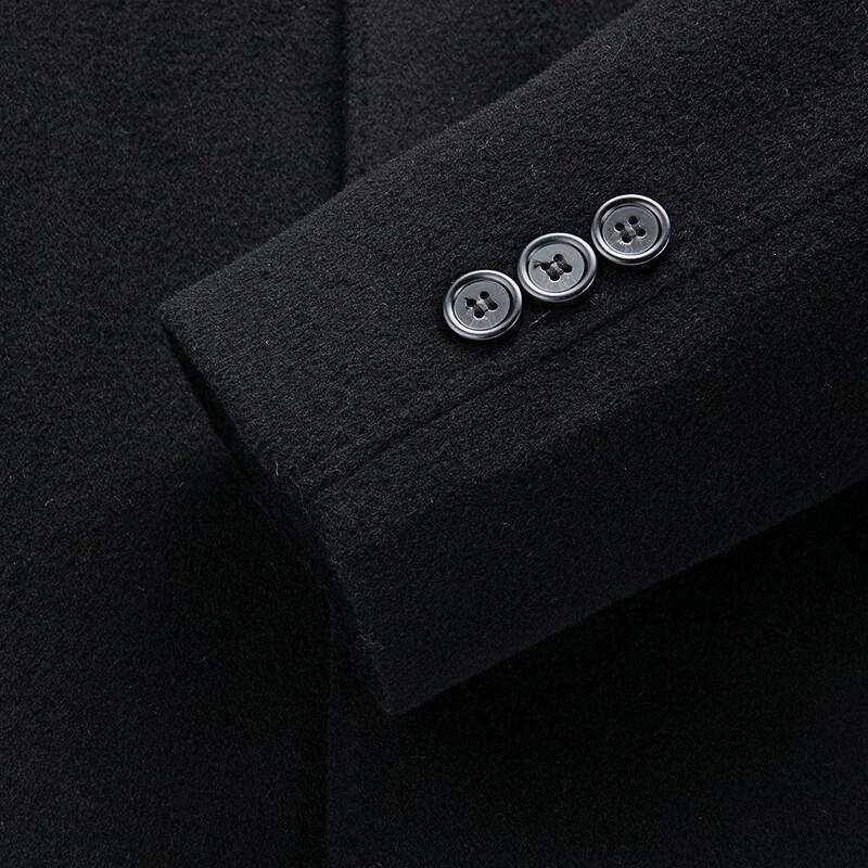 Fapai Men's 70% Lamb Wool Detachable Liner Overcoat