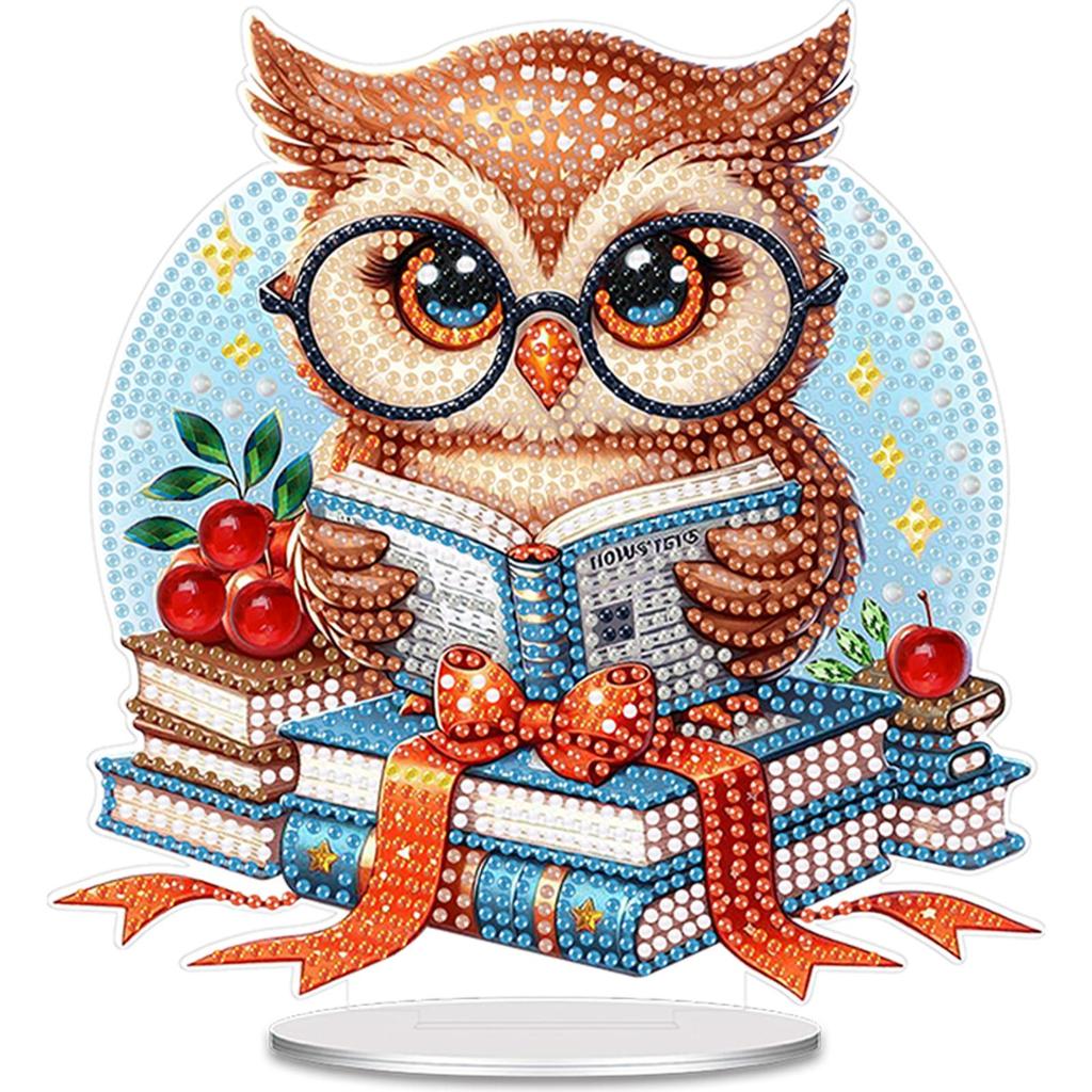 Acrylic Colorful Animal Diamond Painting Tabletop Ornaments Kit Diamond Painting Desktop Ornaments Kit for Home Office Decor