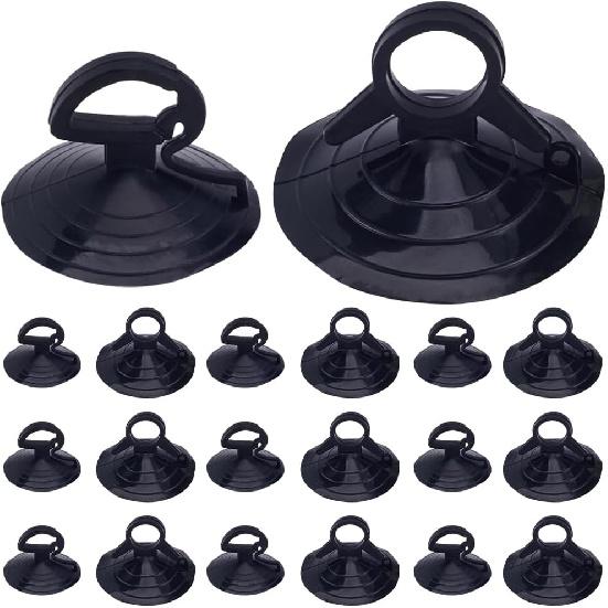 

GORGECRAFT 32Pcs Car Glass Windshield Sunshade Suction Cups Diameter 35 & 45mm Black Small PVC Sucker Car Window Suction Cup with Hole for Automotive чёрный