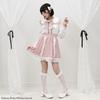 Yumetenbow Ribbon Embroidered Gathered Skirt 535201 Pink X White