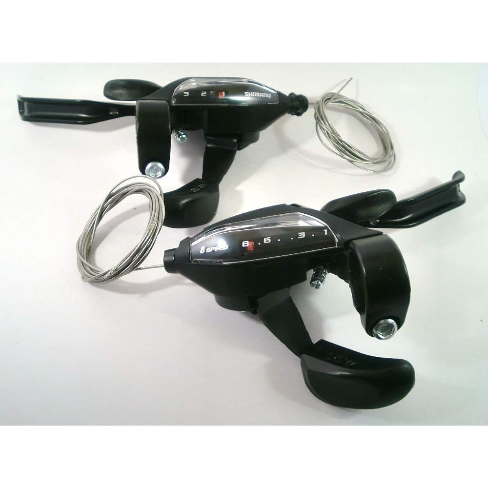 Shimano ST-EF500-8R/L Shift Lever 2-Finger 3x8 Speed Left Right Set Black