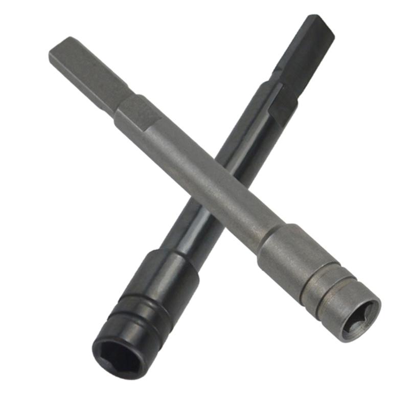 2Pcs Magnetic Extension Rods Round Flat Adapter 83mm Steel Tool for Mechanics and Projects