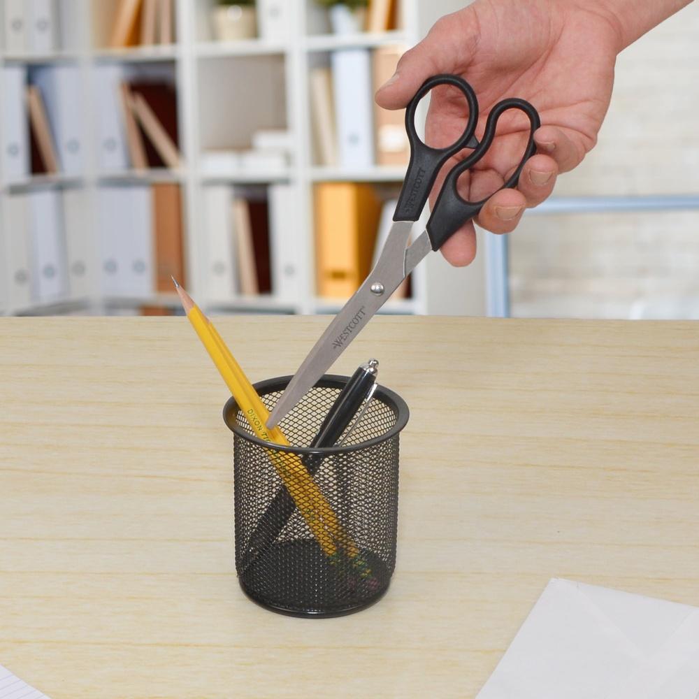 Durable Straight Scissors 8 Inch 3 Pack Stainless Steel Blades Lightweight For School Office Use Perfect For Left Right Hand