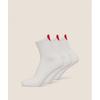 Gymshark Heart Graphic Midi Socks 3pk Gs White I2c4z Wb57