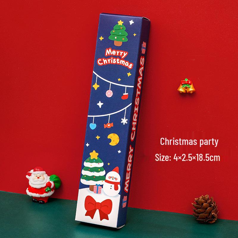 Hangsu Christmas Blind Box: 5-Piece Neutral Pen Stationery Set - Cute Surprise Gift for Students