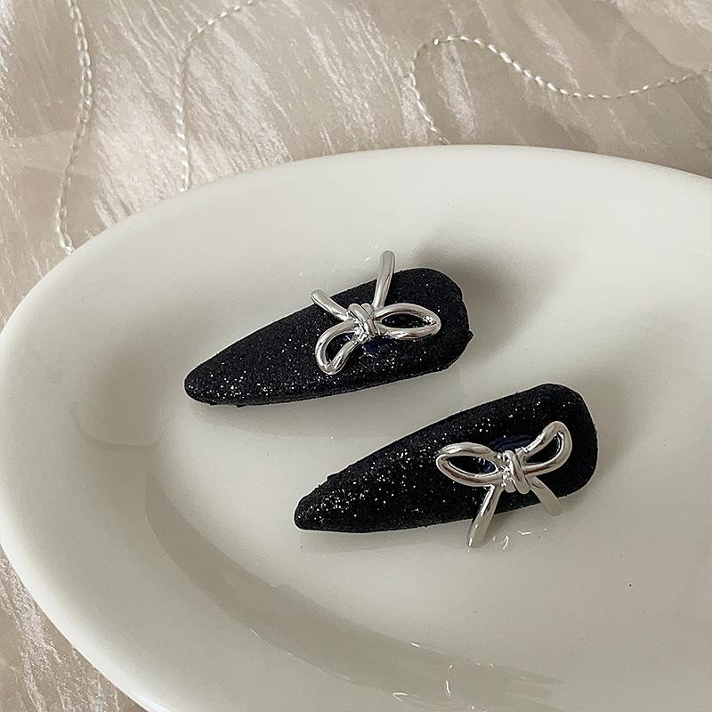 

Супер блестящий металлический бант-шпилька для волос Niche Sweet Cool Girl Side Clip Chell Clip