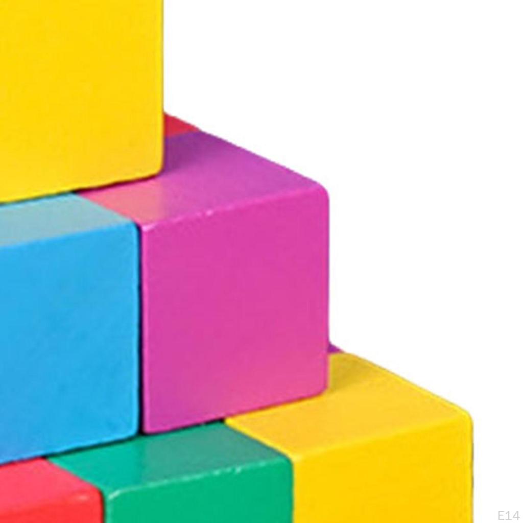 And Sorting Cubes, Math Toy for Early Learning, Versatile, Colorful Square Wooden Blocks Puzzles