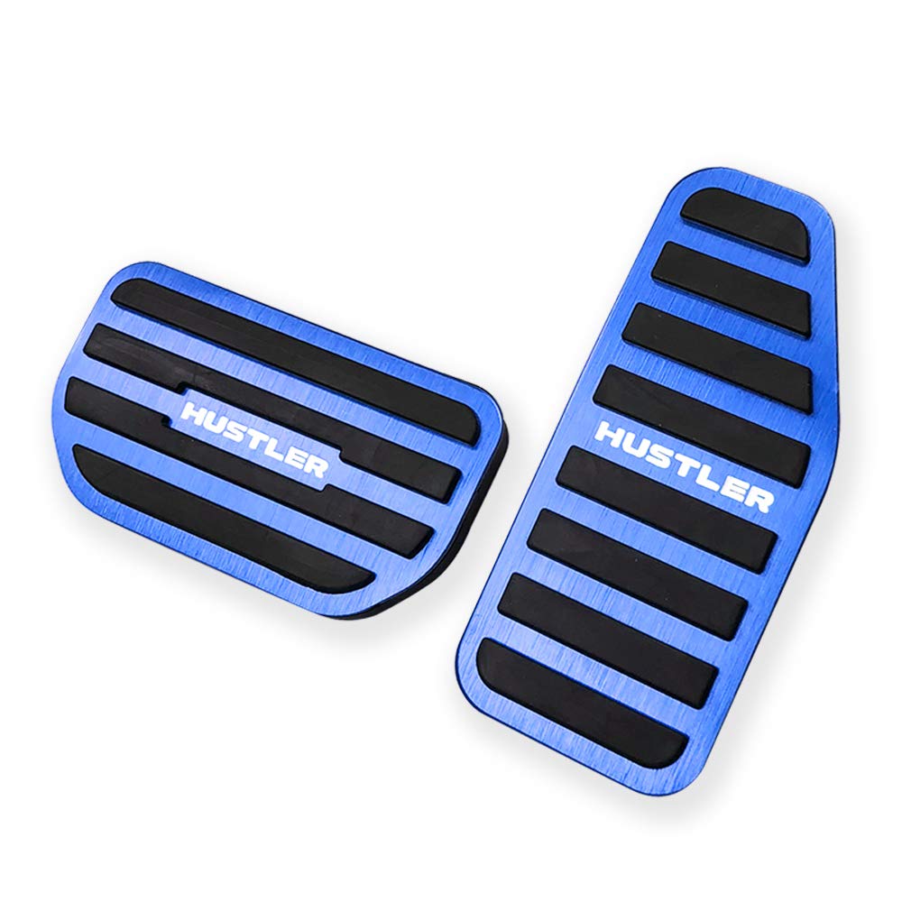

LEXLEYS Aluminum Pedal Accelerator and Brake Covers for Suzuki Hustler and MR92S Rubber Covers for Custom MR31S, MR41S, MR52S, - Tool-Free, Non-Slip синий