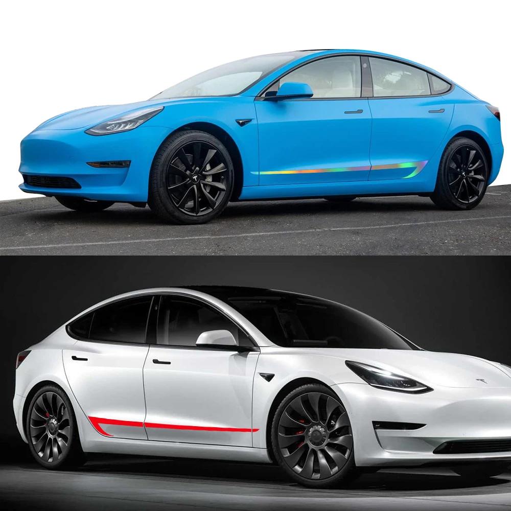 Car Door Side Stickers Kit For Tesla Model 3 Waterproof Vinyl Film Auto Decoration PVC Decals Auto Styling Car Accessories