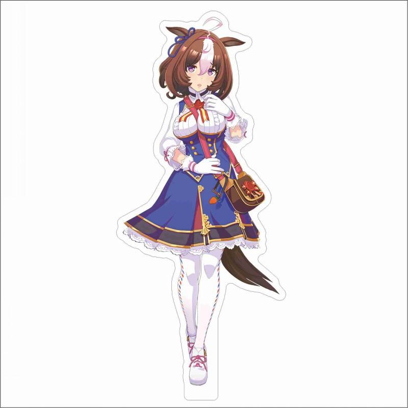 Japan Beautiful Derbil 15 Cm Cartoon Characters Acrylic Double-sided Stand Model Kawaii Cute Office Decoration Panel Permanent Recording Fans