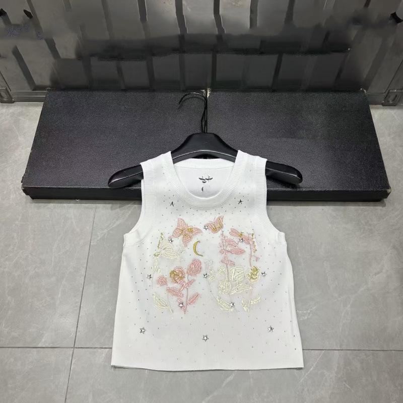 2026 Summer Knit Vest with Butterfly Embroidery