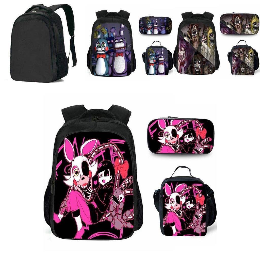 Vibrant Five Nights At Freddys Backpack Set With Lunch Bag And Pencil Case