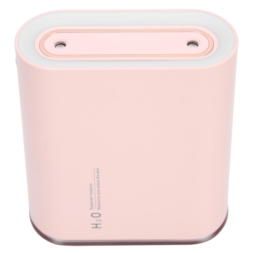 1L USB Charging Air Humidifier Double Spray Nozzle Humidifier with Night Light for Home OfficePink
