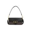 Shoulder Bag Morgan 27 Classic Presbyopic Color Block Rivet Decorative Buckle Closure, Coated Canvas and Leather, Hand-held Crossbody Bag, Small
