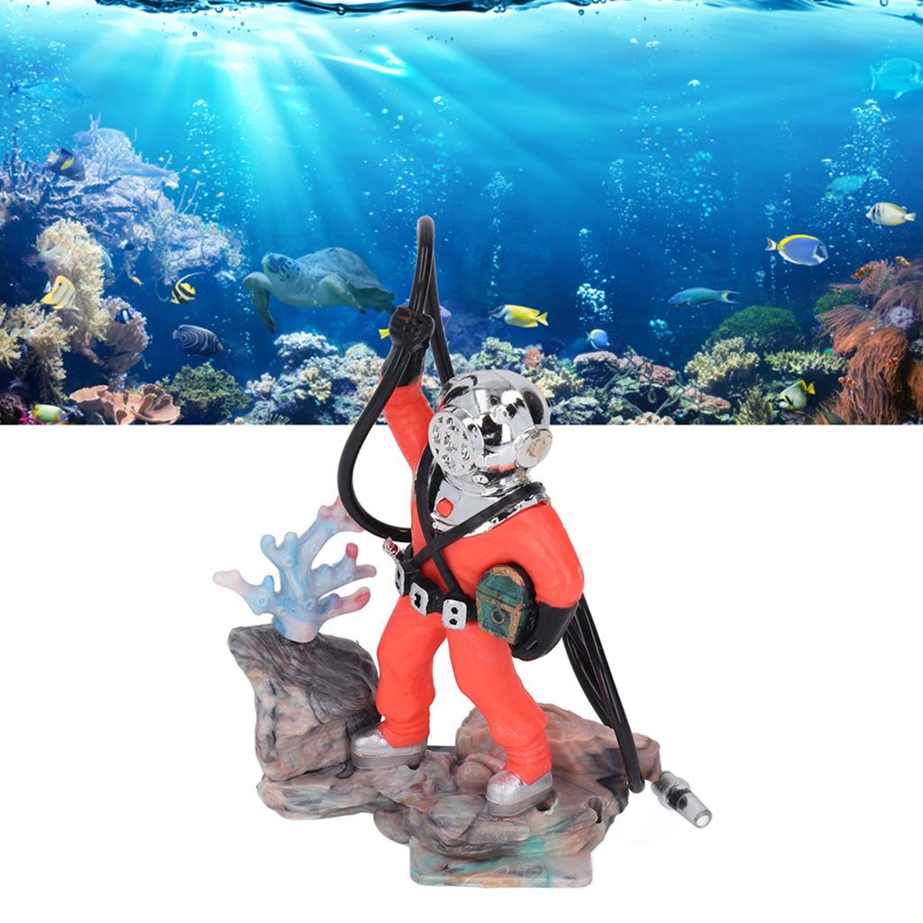Action Belüftungs-Taucher Aquarium Dekoration Exquisiter Taucher Fisch Ornament für Aquarium Fische