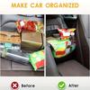 Autositz Organizer - Leder Aufbewahrungsnetz mit großer Kapazität mit Hängehaken, Mittel-Rücksitz-Organizer-Tasche für SUV/LKW-Zubehör