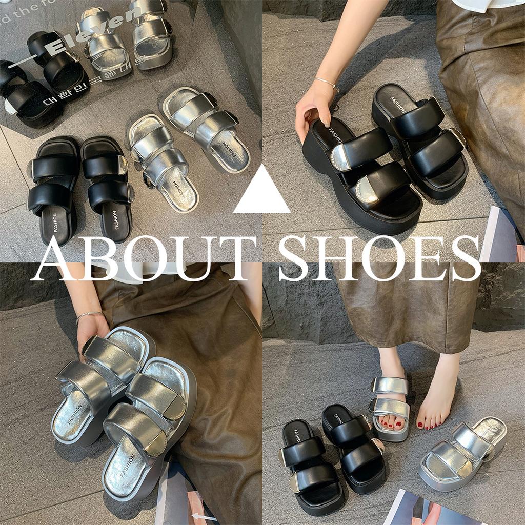 Star with the Same Style Beautiful Cool Slippers Female Summer Wear Fashion Fairy Style New Thick Bottom Versatile with Skirt Beach Cool