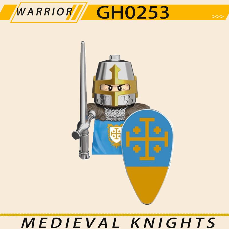 Medieval Military Jerusalem Tripoli Knight Building Blocks Castle Lionheart Hospital Teutonic Soldier Figures Warrior Bricks Toy