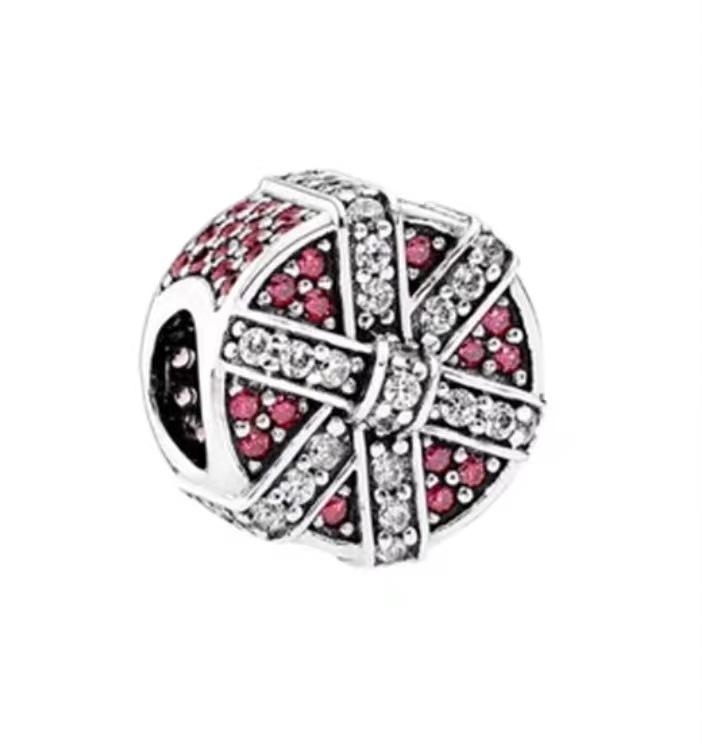 

Beads White Copper Silver Plated Bracelet Women S Christmas Eve Red Series Love Cup String Diy Accessories