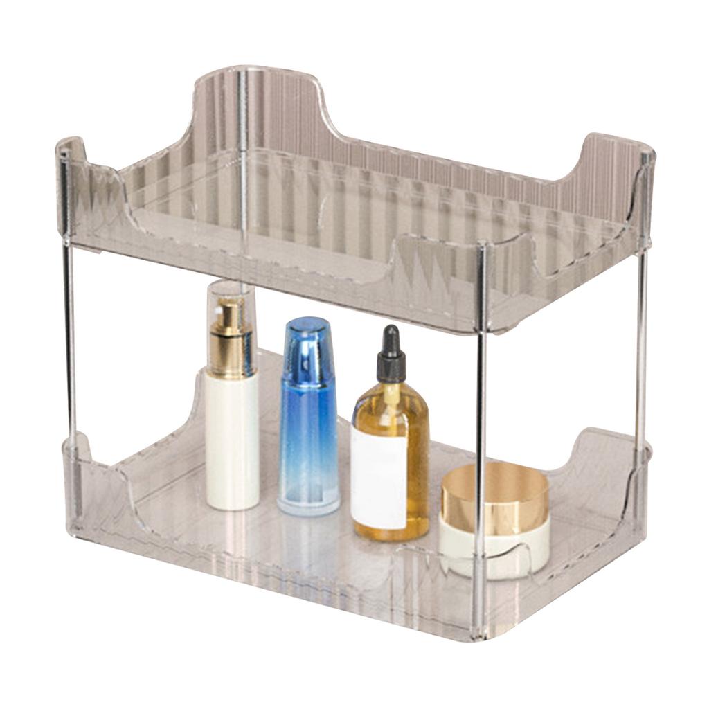 Desk Storage Rack Multipurpose Simple Light Luxury Double Layer Desktop Display Shelf for Home Bathroom