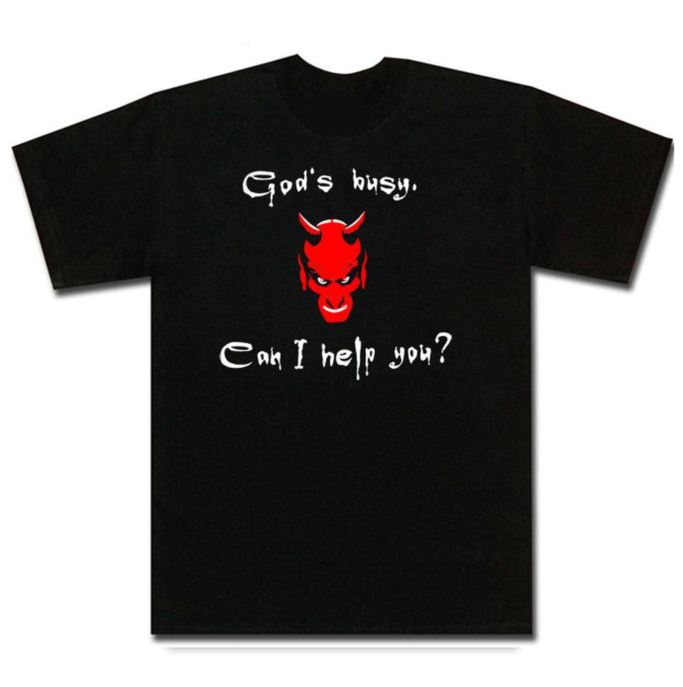 Gods Busy Can I Help You Funny T Shirt