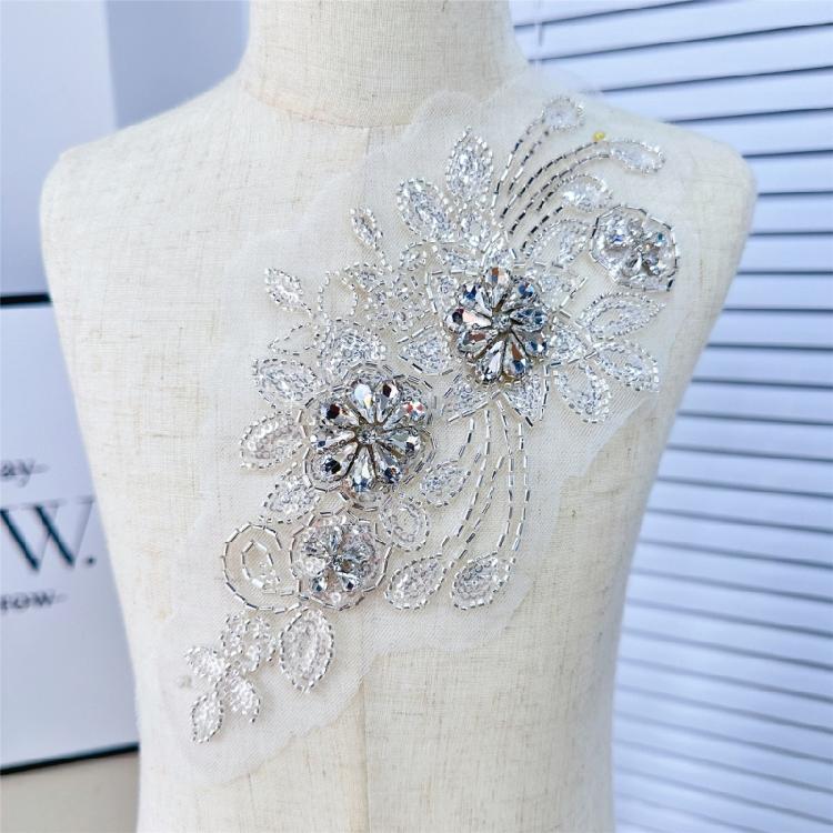 Coudre des Strass Élégants pour Applications de Robe Patchs Dorsaux pour Couture de Vêtements