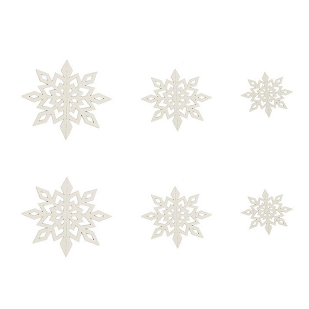 Christmas 3D Snowflake Pendant 6 Pcs set Christmas Party For Decorating Houses Shops Three-dimensional Bedrooms